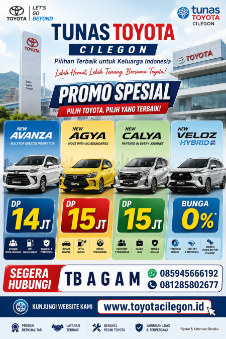 Promo DP MURAH ANGSURAN RINGAN - Promo Toyota Cilegon 2026